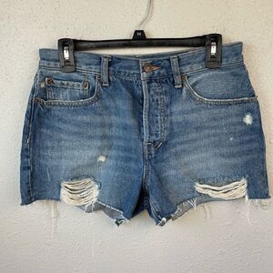 NWOT We The Free Distressed Denim Shorts Size 28